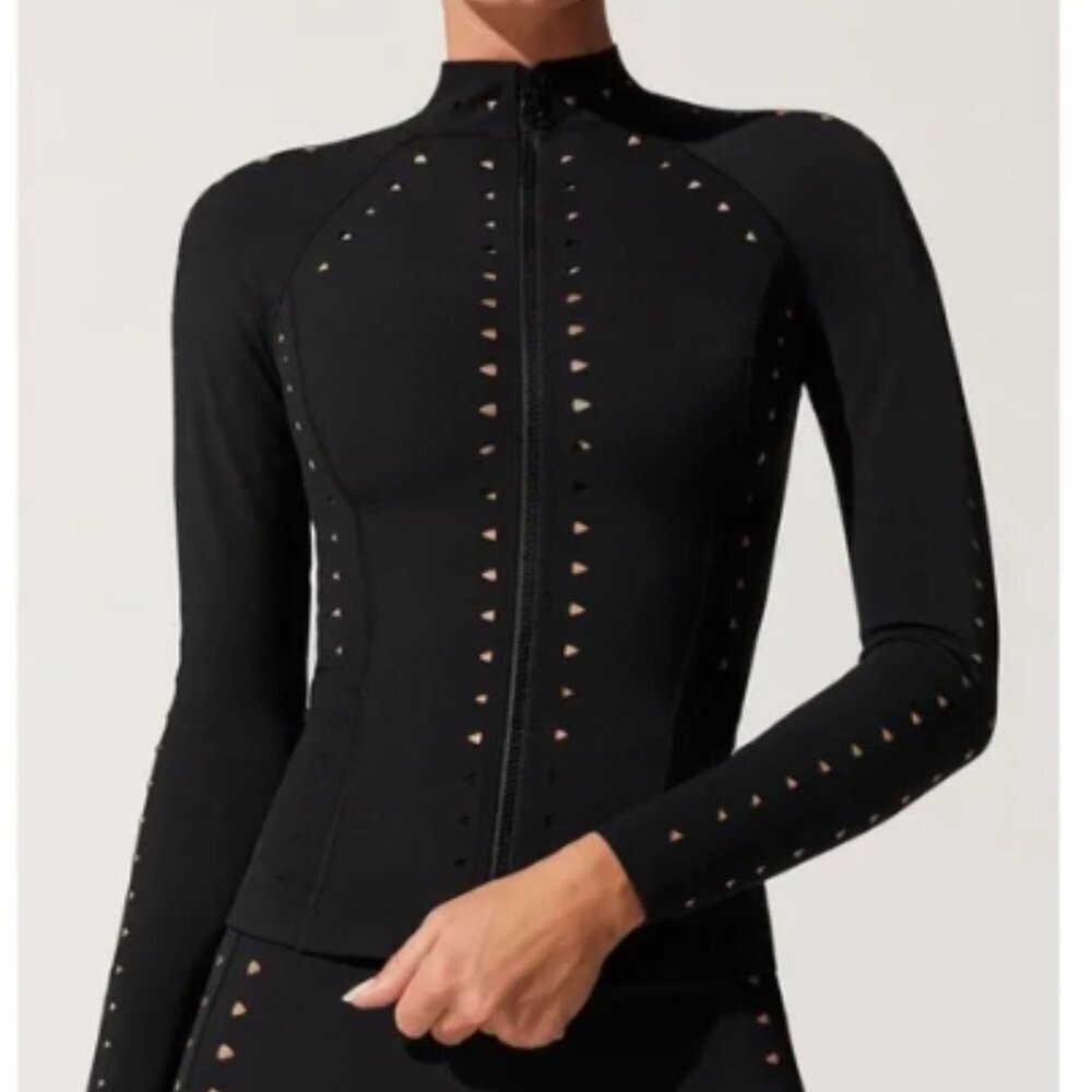 GIGI C DARA Full Zip Jacket in Black Women's Small - Picture 2 of 7